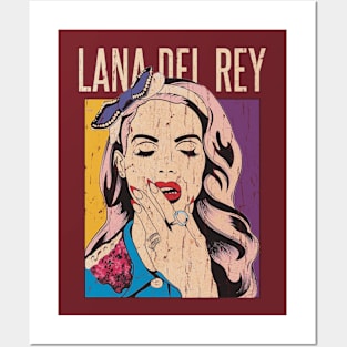 Beautiful Del Rey Vintage Look Design Posters and Art